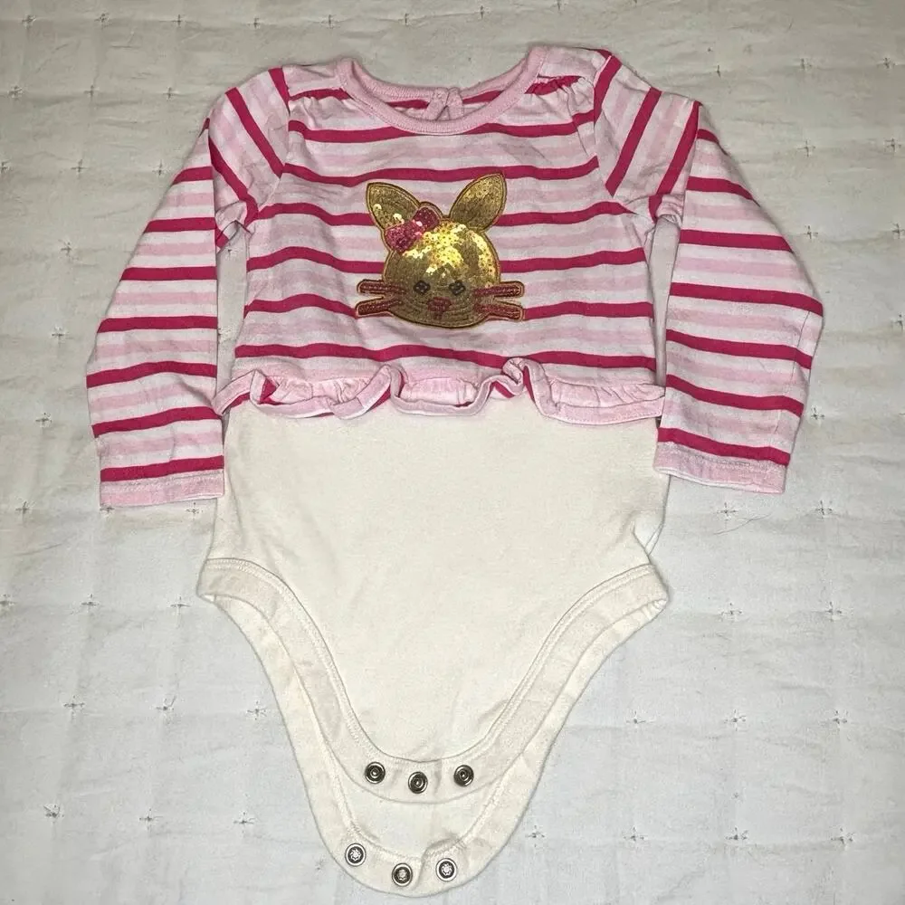 Baby Girl 18M Long Sleeve Bodysuit Bundle - 4 pieces